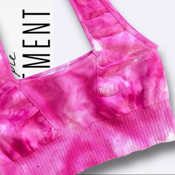 FP MOVEMENT NWOT ACTIVEWEAR SPORTS BRA CAMI GOOD KARMA CROP TOP TIE DYE PINK - Picture 3 of 10